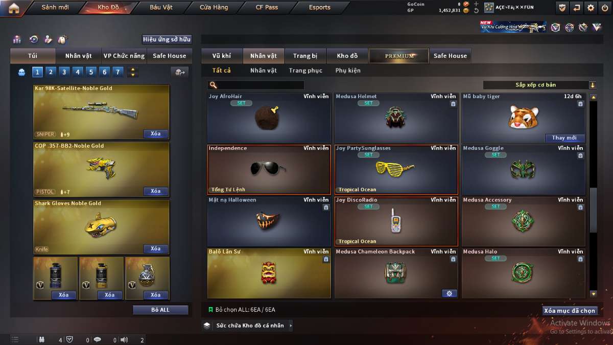 shop acc cf uy tin gia re